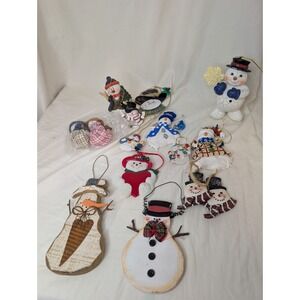 Assortment Of Snowman Ornaments Bundle Christmas Decorations